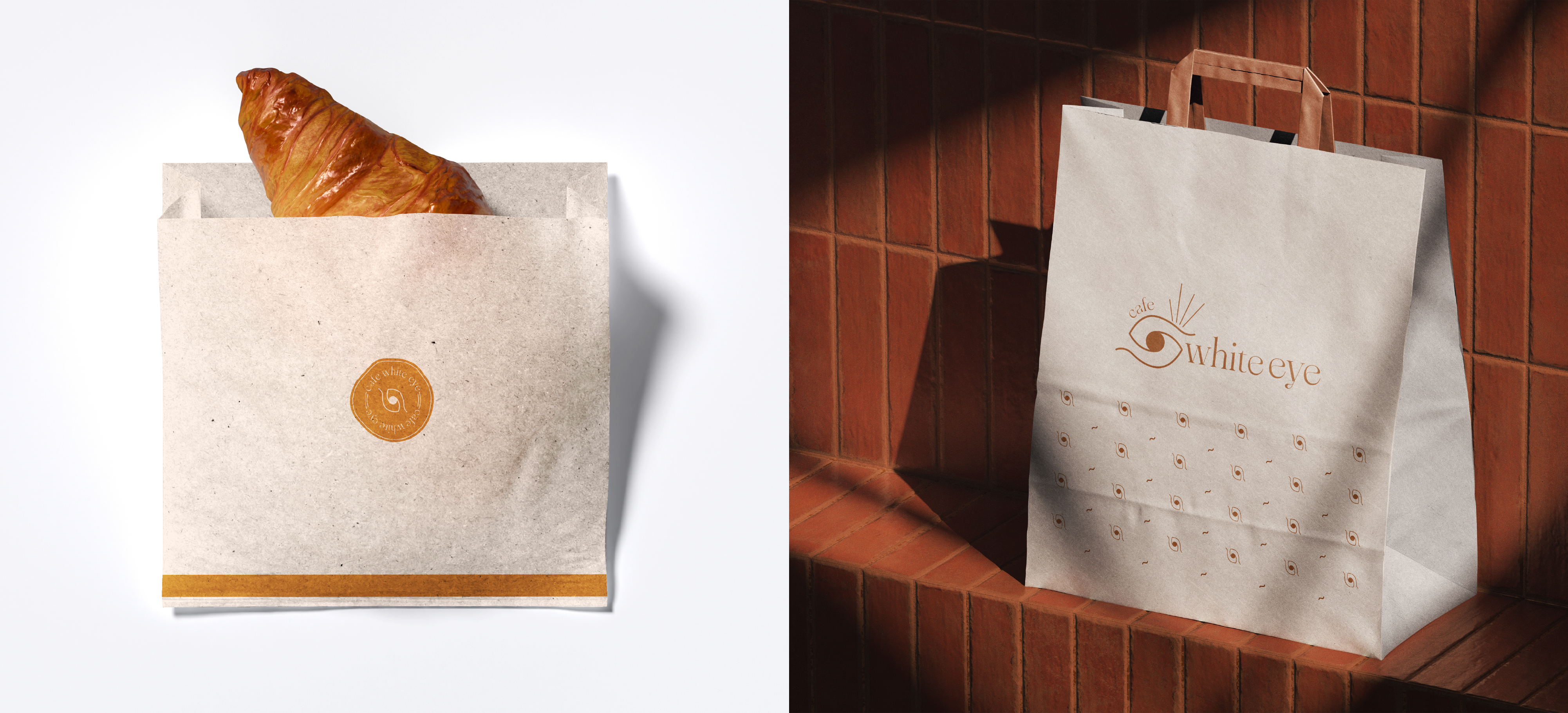 Cafe White Eye interior branding and packaging